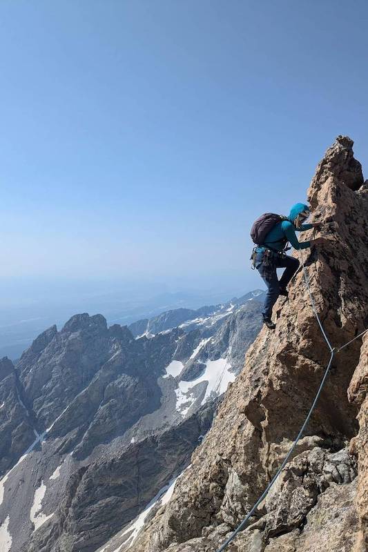 Scrambling and climbing in the Tetons
